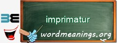 WordMeaning blackboard for imprimatur